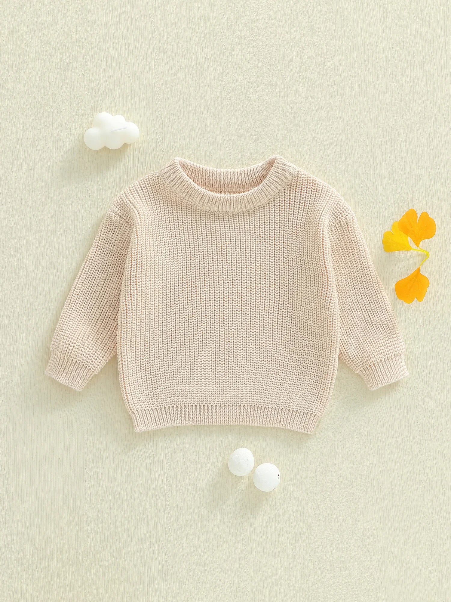 Kids Cable Knit Sweater Cozy Warm Crewneck Pullover Long Sleeve Ribbed Knit Tops for Toddler Boy Girl