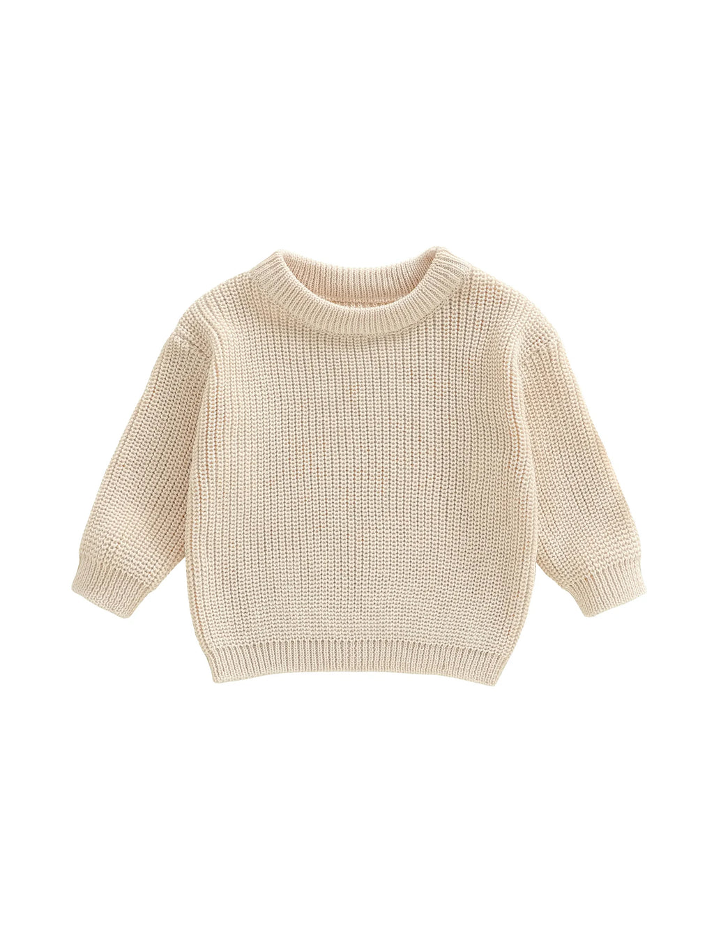 Kids Cable Knit Sweater Cozy Warm Crewneck Pullover Long Sleeve Ribbed Knit Tops for Toddler Boy Girl