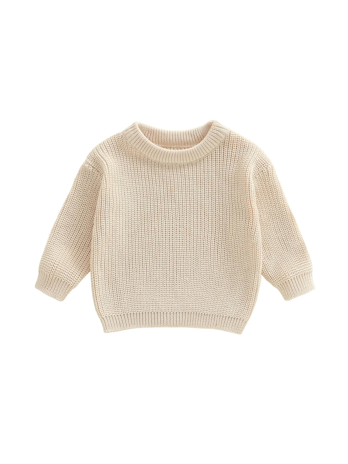 Kids Cable Knit Sweater Cozy Warm Crewneck Pullover Long Sleeve Ribbed Knit Tops for Toddler Boy Girl
